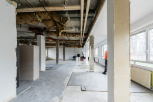 photo d'un chantier de rénovation de bâtiment pour Frasil