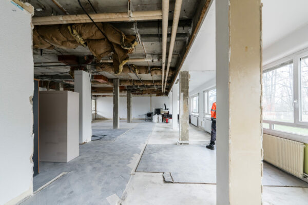 photo d'un chantier de rénovation de bâtiment pour Frasil